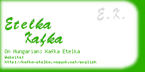 etelka kafka business card